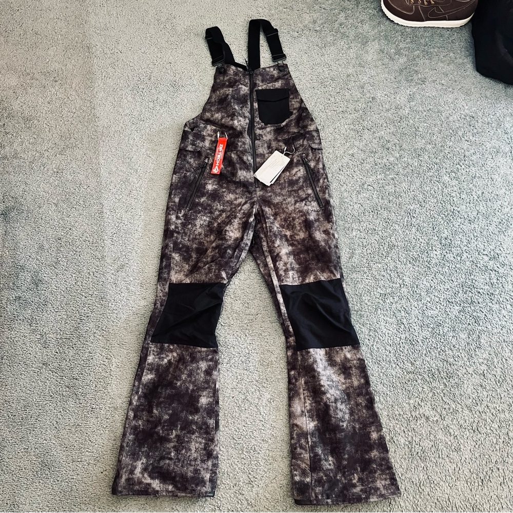 Volcom Snowboard Ski Swift Bib Pants Acid Black Size Small